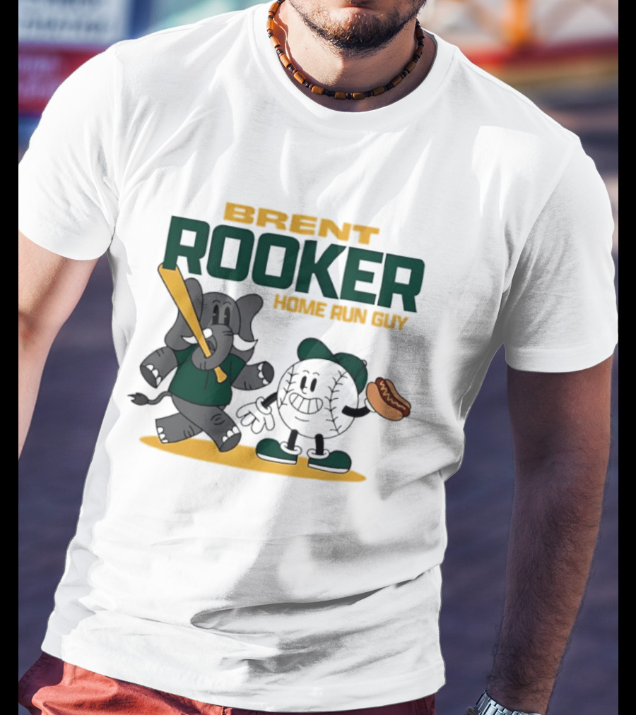 Brent Rooker Oakland Athletics Home Run Guy Elephant Baseball Hotdog T-Shirt