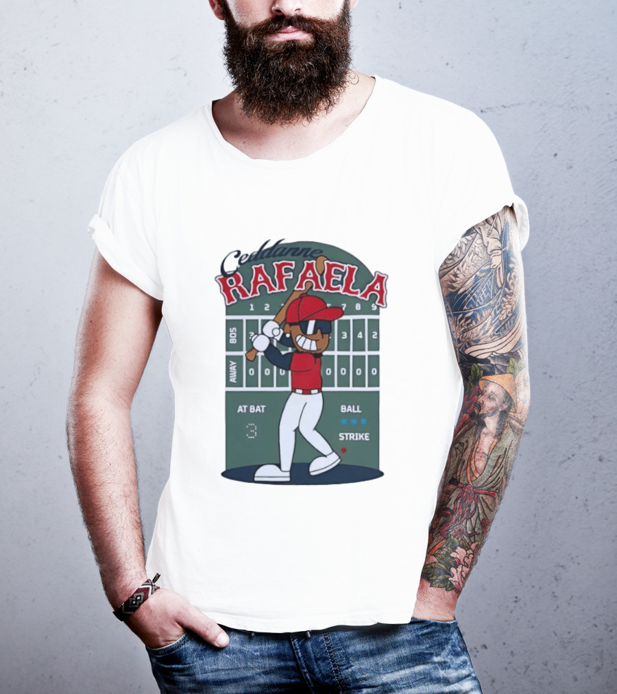 Ceddanne Rafaela Boston Red Sox MLB At Bat Scoreboard T-Shirt