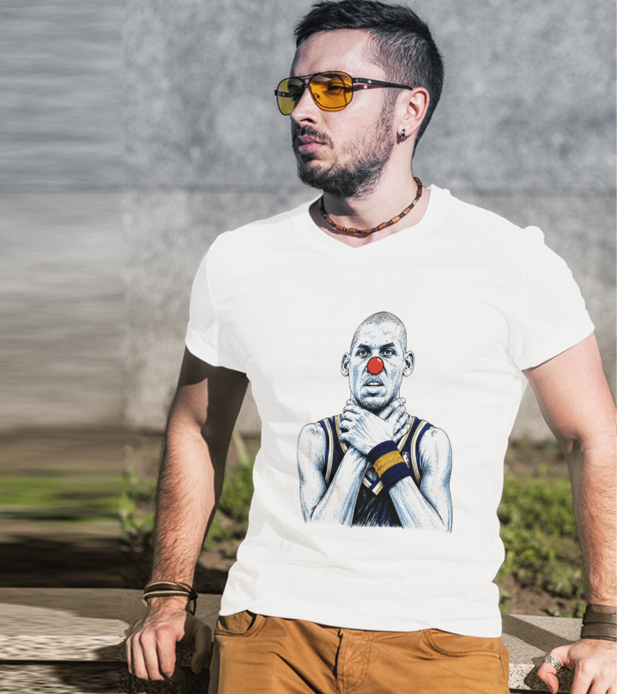 Reggie Miller Clown Nose NBA Parody Thunder Spurs T-Shirt