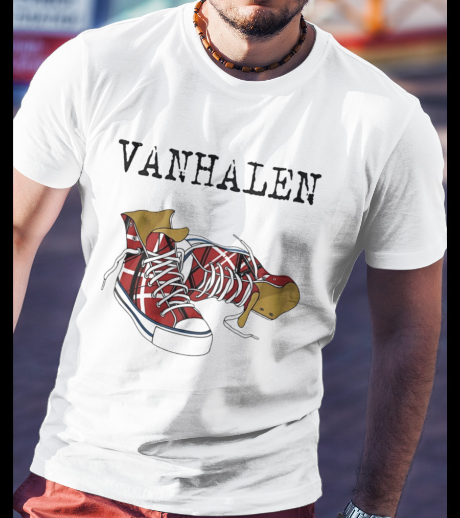 Van Halen Right Here Right Now Tour Red Sneakers T-Shirt