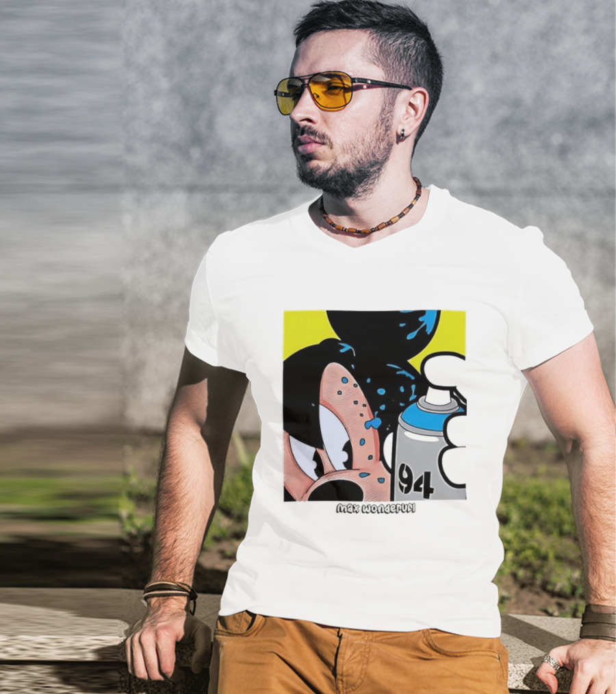 Mickey Mouse Disney Wonderful 84 Spray Paint T-Shirt
