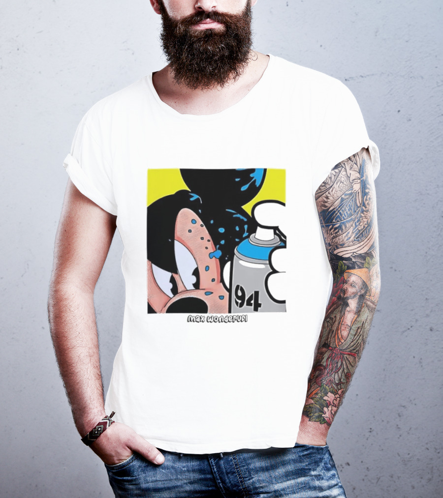 Mickey Mouse Disney Wonderful 84 Spray Paint T-Shirt