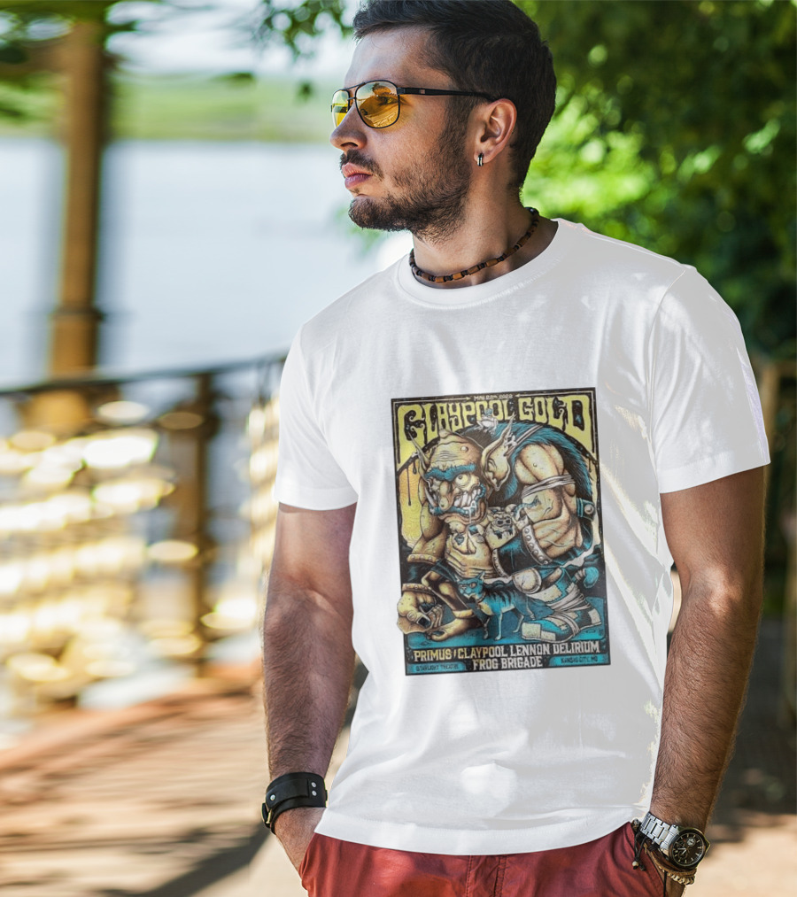 May 28 2026 Claypool Gold Primus Claypool Lennon Delirium Frog Brigade Starlight Theatre Kansas City MO T-Shirt