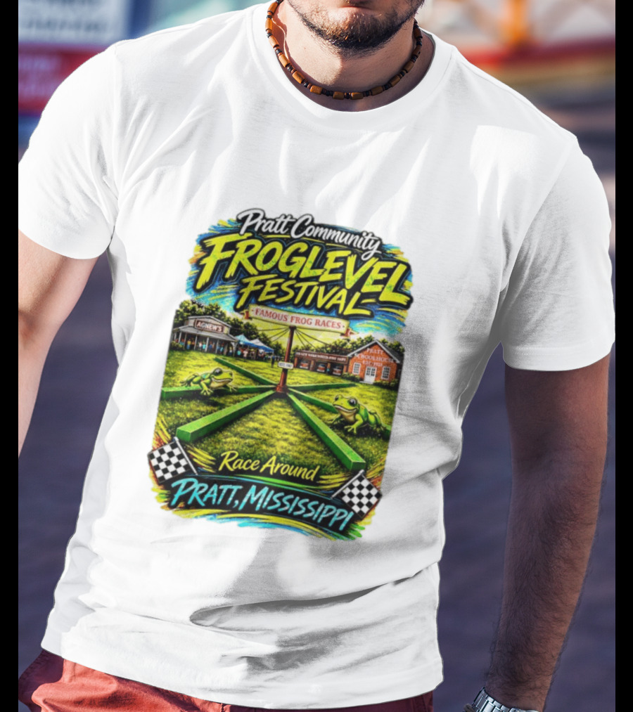Pratt Community Froglevel Festival Famous Frog Races Race Around Pratt Mississippi T-Shirt