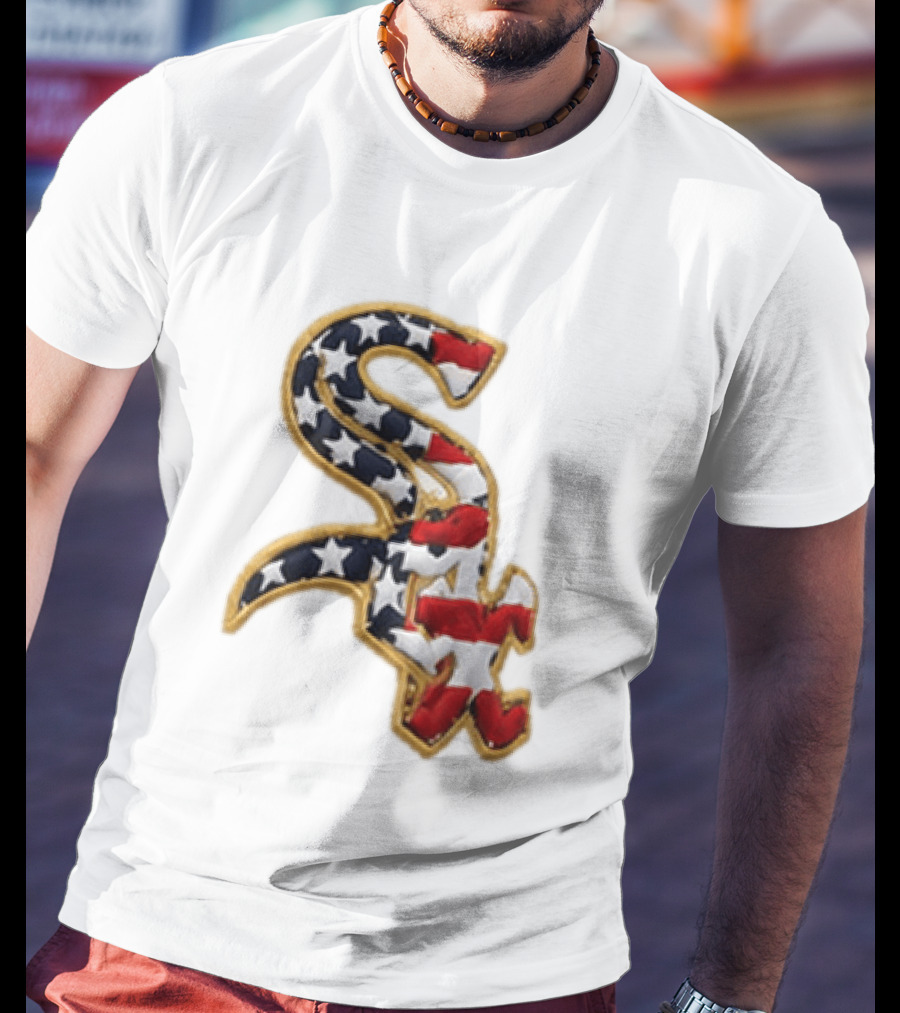 America 250th Anniversary White Sox Hat Patriotic Stars And Stripes T-Shirt