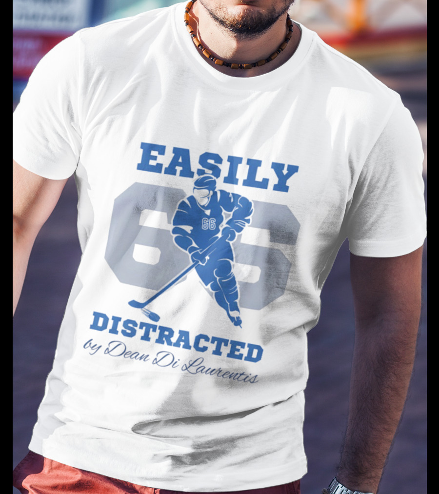 Easily Distracted 66 By Dean Di Laurentis Hockey Romance T-Shirt