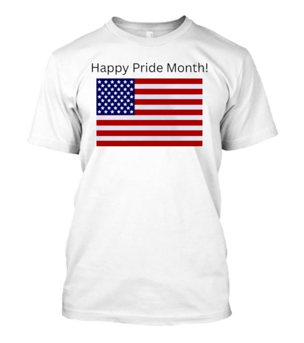 Happy Pride Month USA Flag Celebration T-Shirt