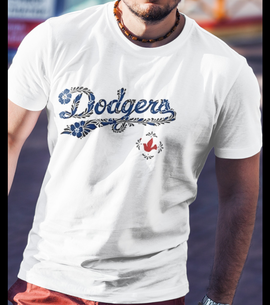 Los Angeles Dodgers Floral Mexican Heritage T-Shirt