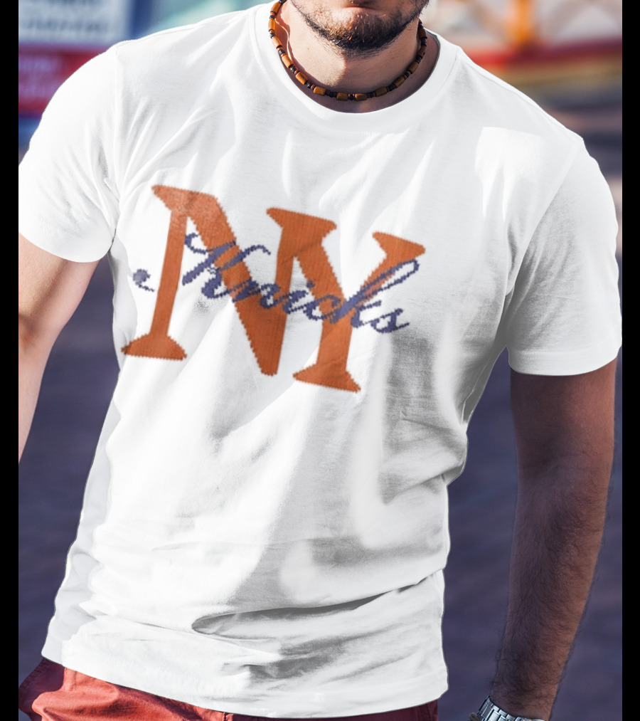 New York Knicks Iconic Orange Blue Team Spirit T-Shirt