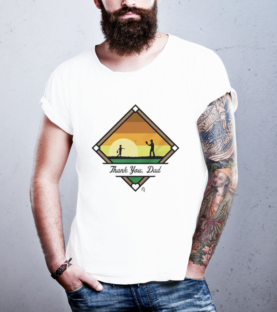 Thank You Dad Baseball Sunset Silhouette 2026 T-Shirt