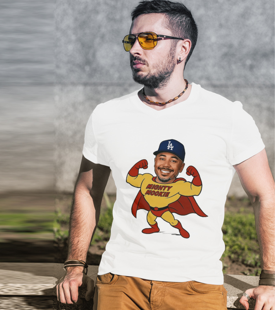 Mookie Betts Los Angeles Dodgers Mighty Mookie Superman T-Shirt