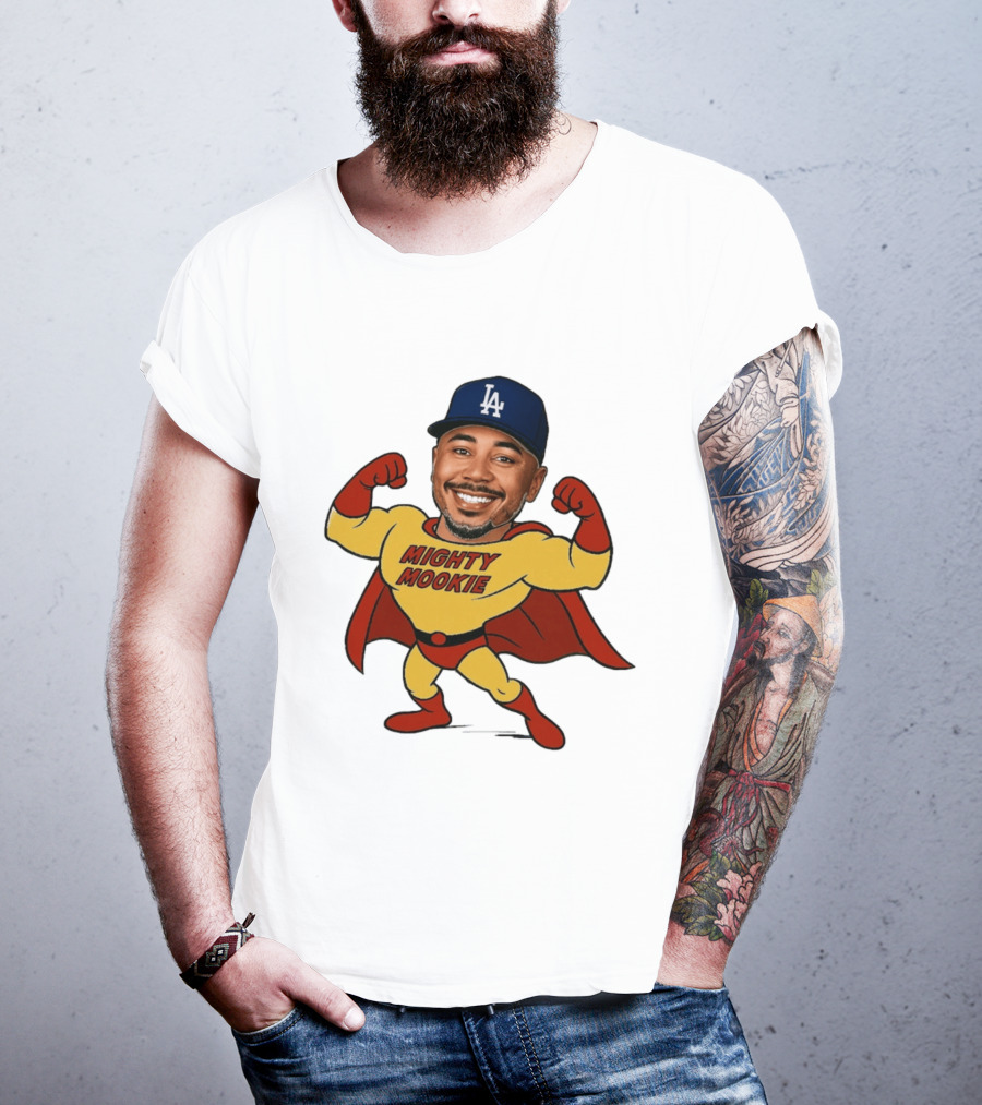 Mookie Betts Los Angeles Dodgers Mighty Mookie Superman T-Shirt