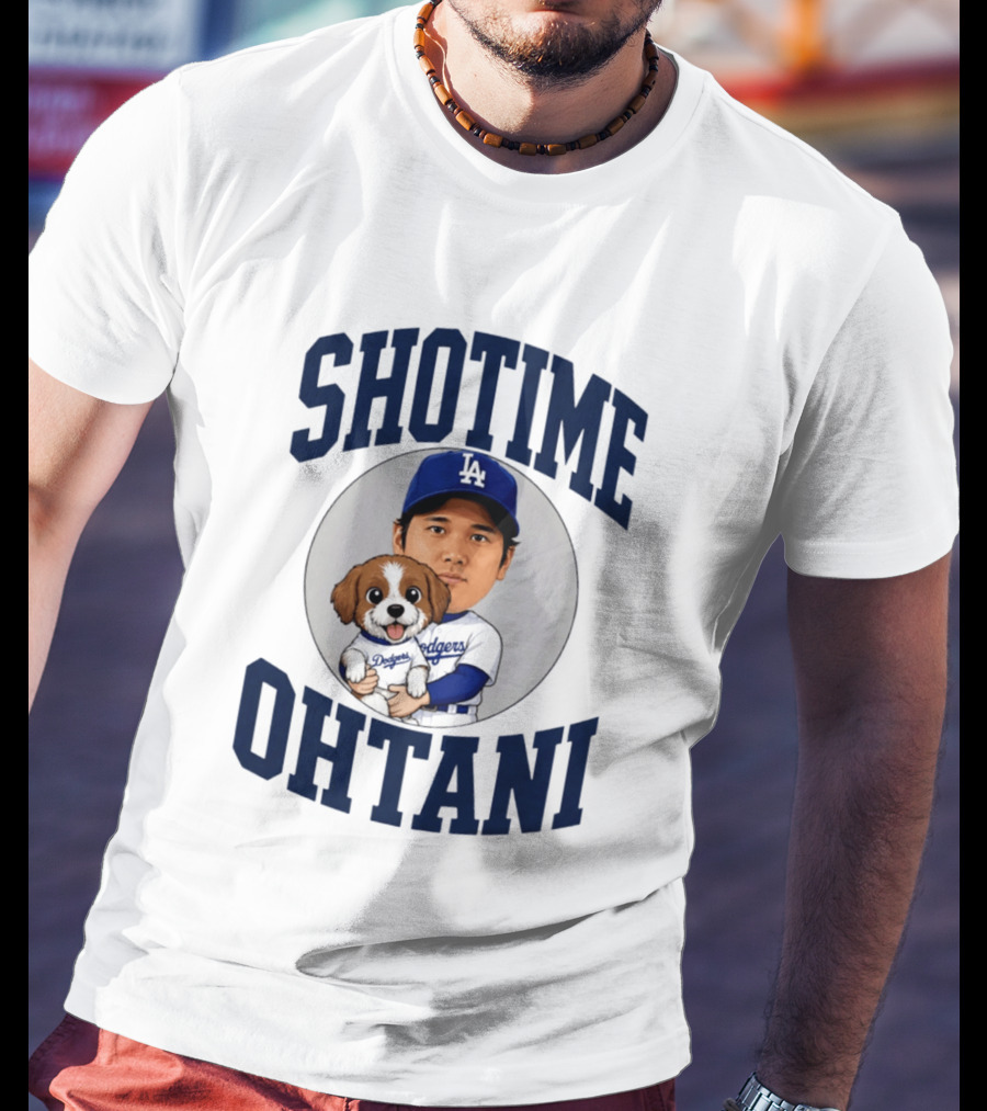 ShoTime Ohtani Los Angeles Dodgers Player With Dog T-Shirt