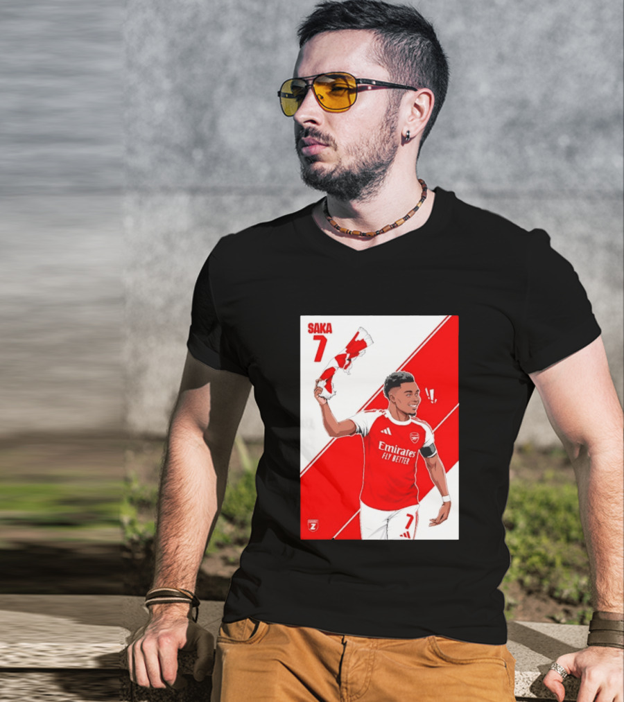 Arsenal F.C. Bukayo Saka 7 Starboy Emirates Fly Better T-Shirt