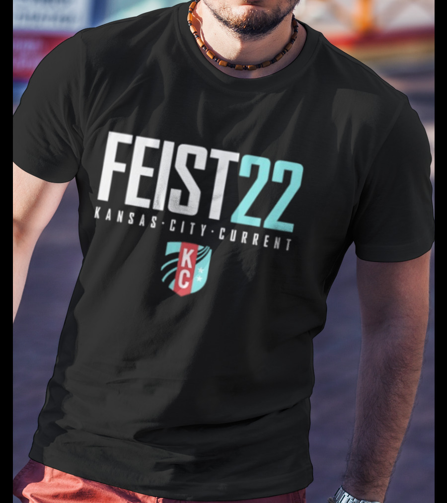 Feist 22 Kansas City Current KC Crest NWSL T-Shirt