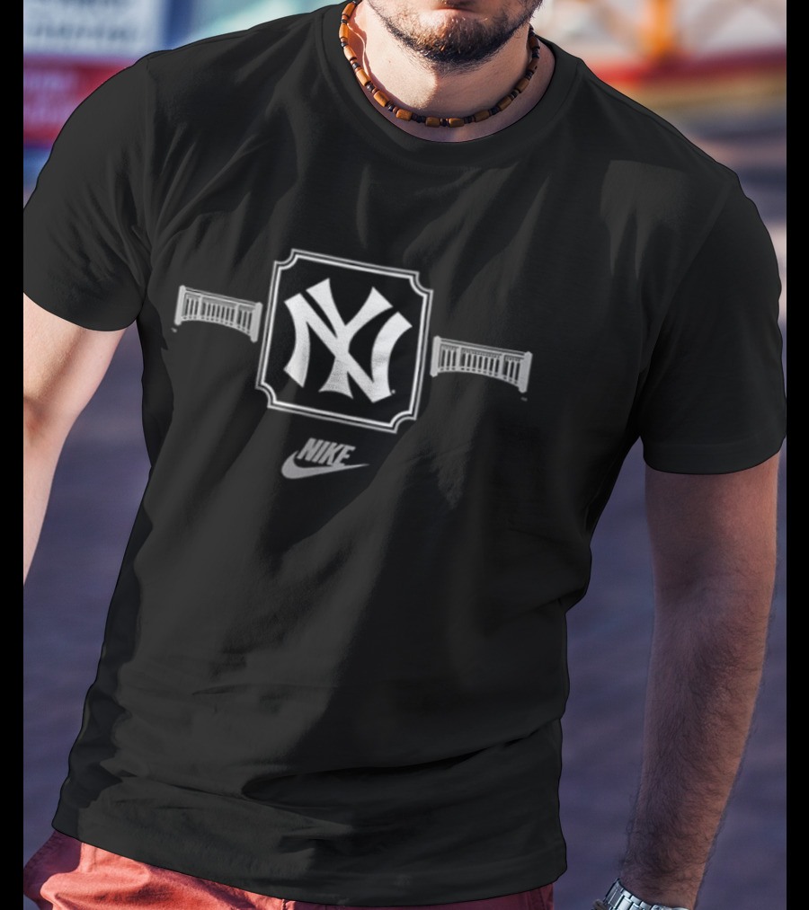 New York Yankees Nike Bronx Bombers Yankees Logo Nike Swoosh T-Shirt