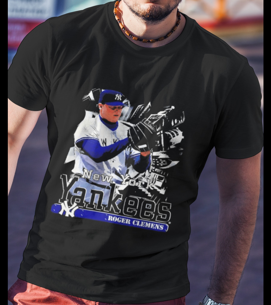Yankees Roger Clemens Pitcher Artwork Classic Baseball T-Shirt