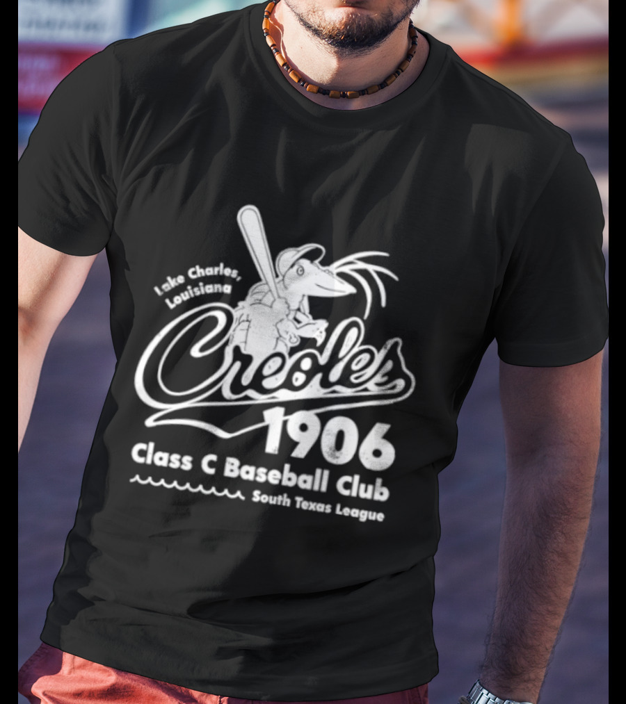 Creoles Lake Charles Louisiana 1906 Class C Baseball Club South Texas League T-Shirt