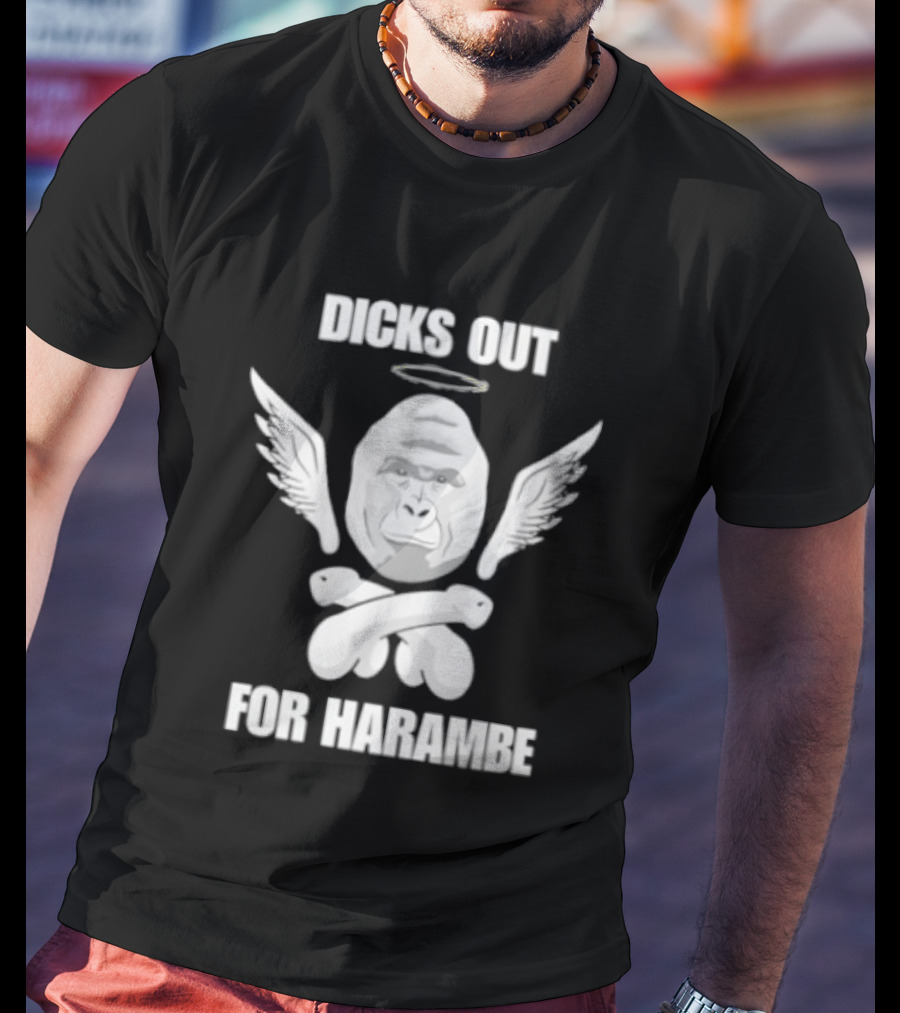 Dicks Out For Harambe Angel Wings Anniversary T-Shirt