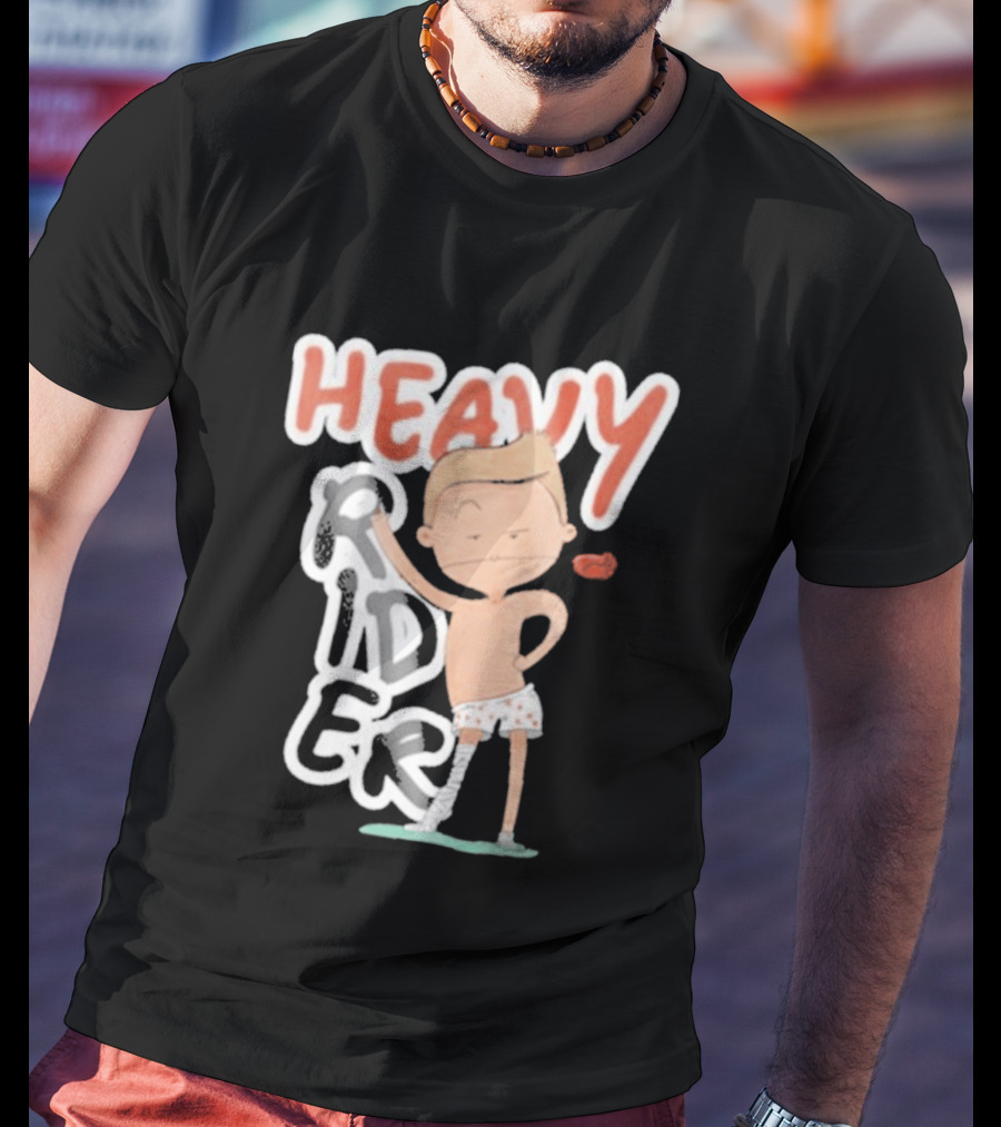 Srinivas Ganesh Heavy Rider Cartoon Character Comical Pose T-Shirt