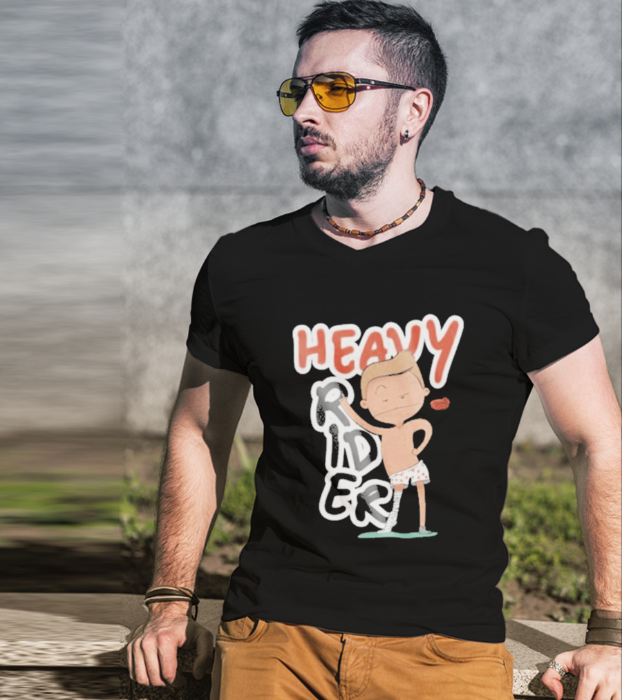 Srinivas Ganesh Heavy Rider Cartoon Character Comical Pose T-Shirt