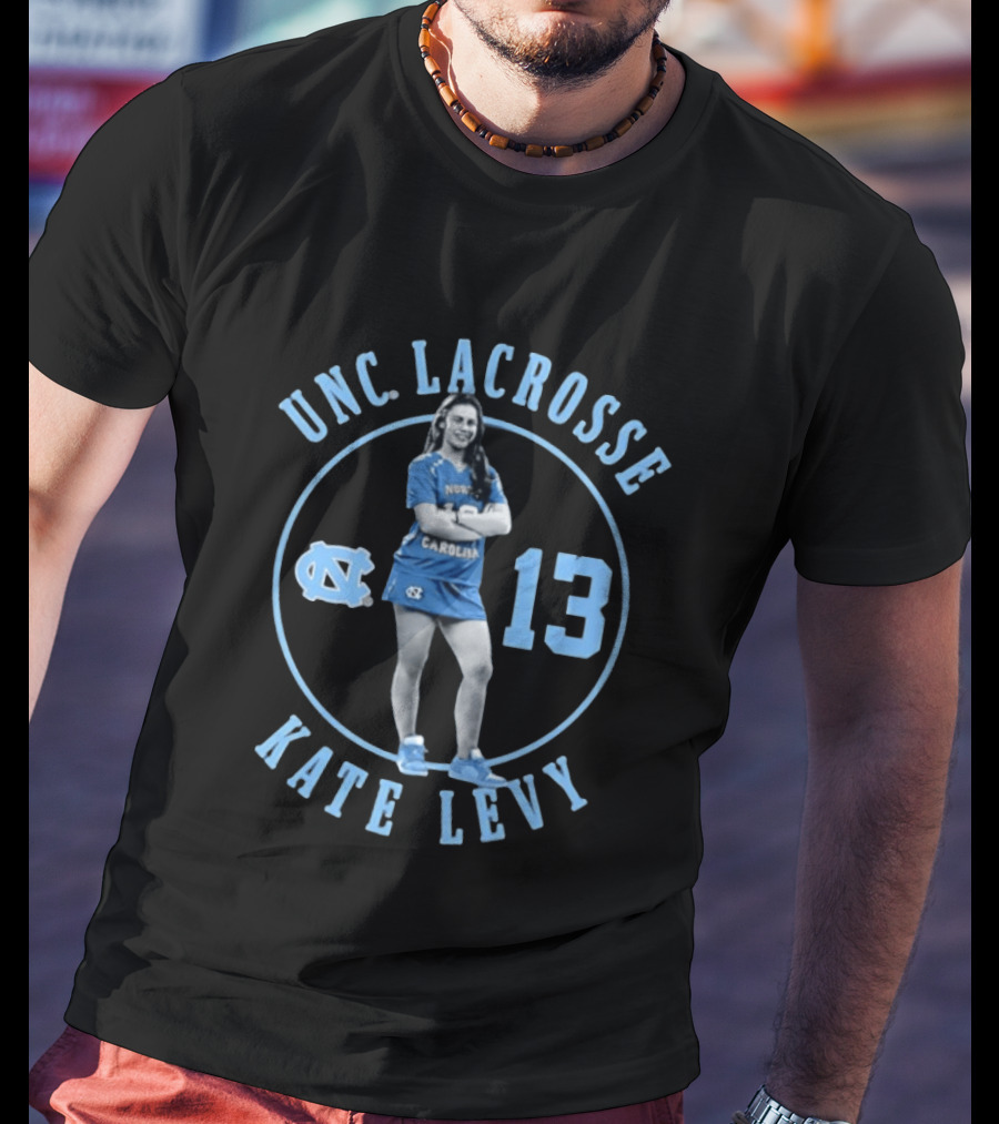 UNC Lacrosse Kate Levy 13 North Carolina Player Pose T-Shirt
