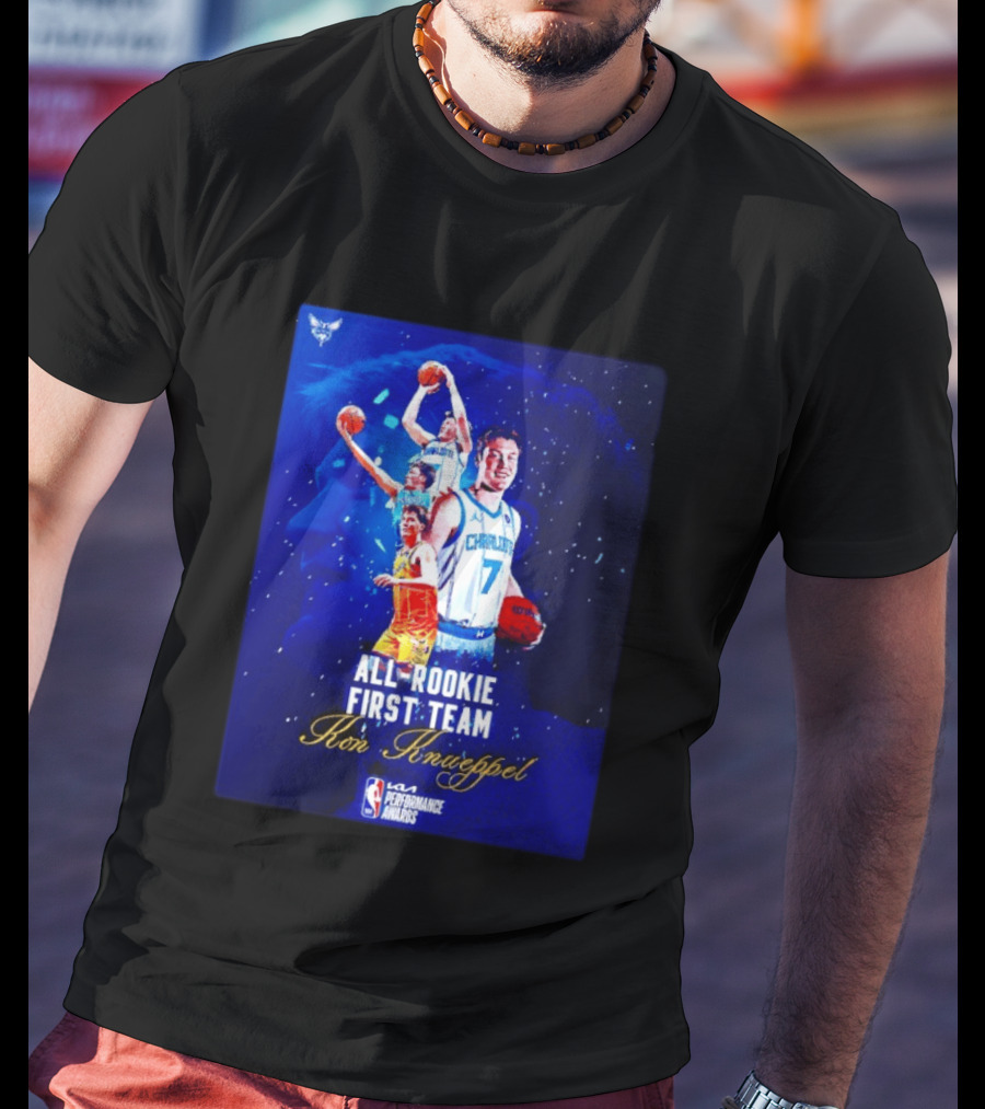 Kon Knueppel Charlotte Hornets All Rookie First Team NBA Performance Awards T-Shirt
