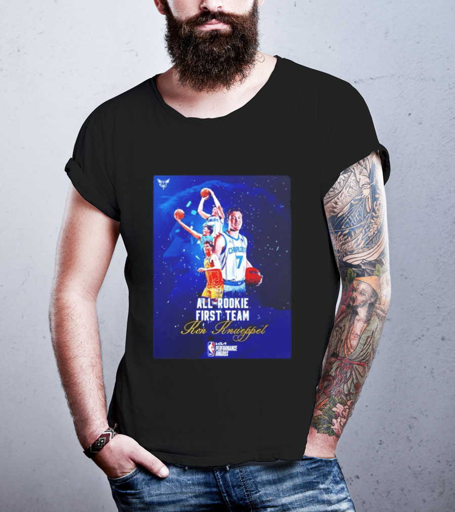 Kon Knueppel Charlotte Hornets All Rookie First Team NBA Performance Awards T-Shirt