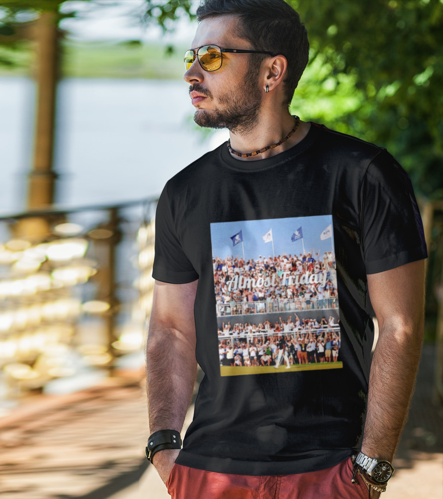 Almost Friday Aaron Rai Sinks 68 Foot Birdie Putt Crowd Celebration T-Shirt