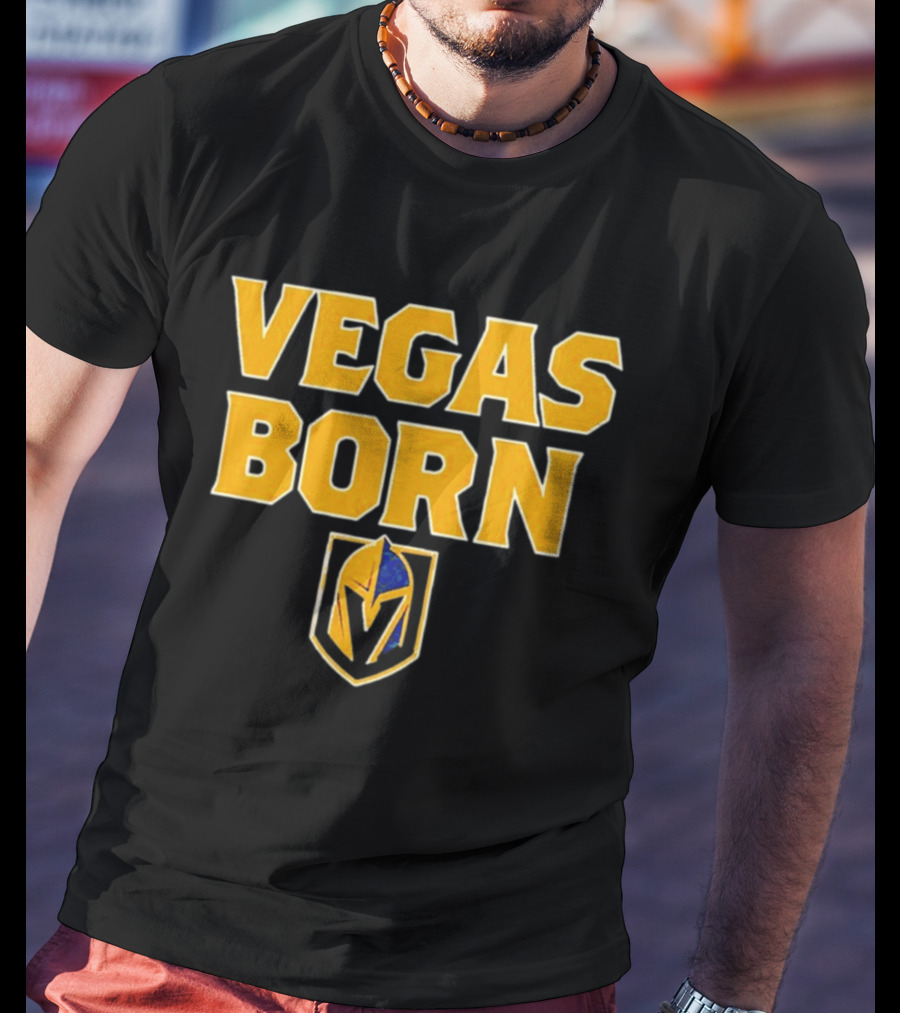 VEGAS BORN Logo Icon Golden Knights T-Shirt