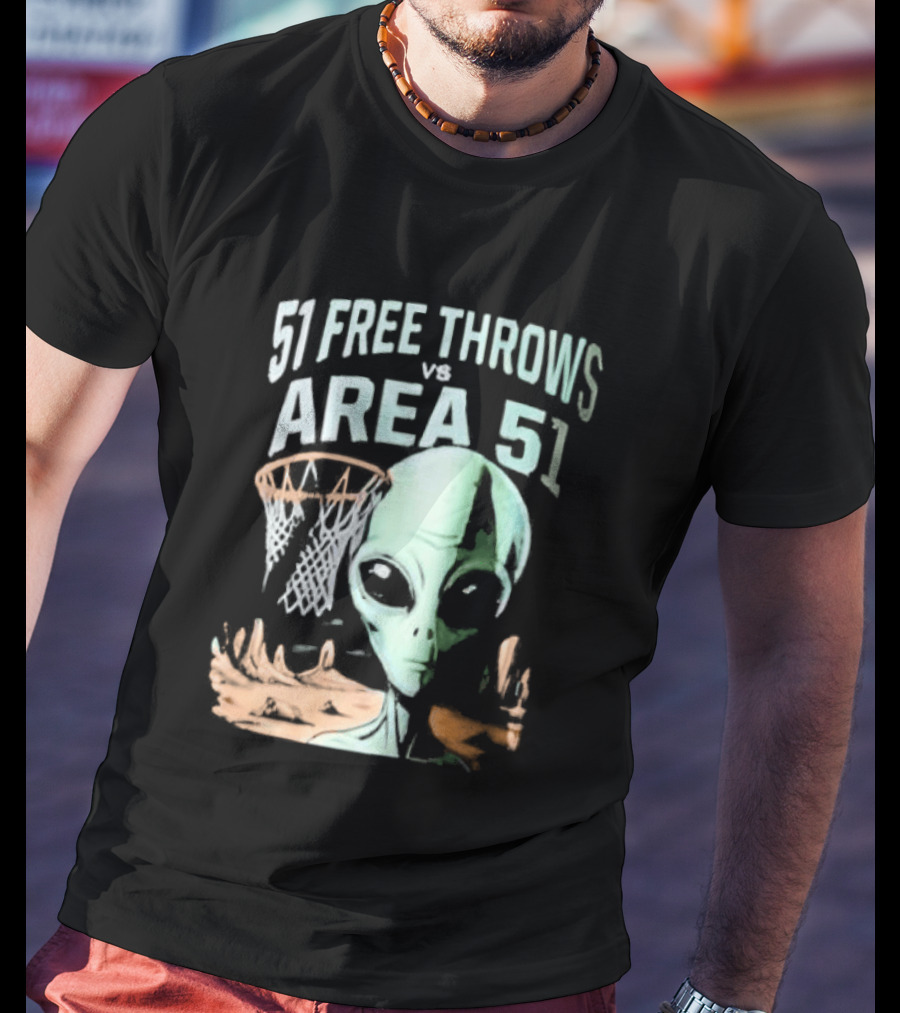 Victor Wembanyama 51 Free Throws Vs Area 51 Alien Basketball T-Shirt