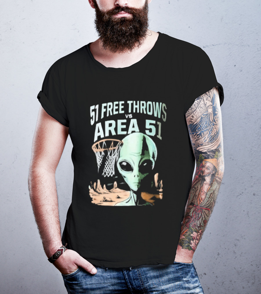 Victor Wembanyama 51 Free Throws Vs Area 51 Alien Basketball T-Shirt