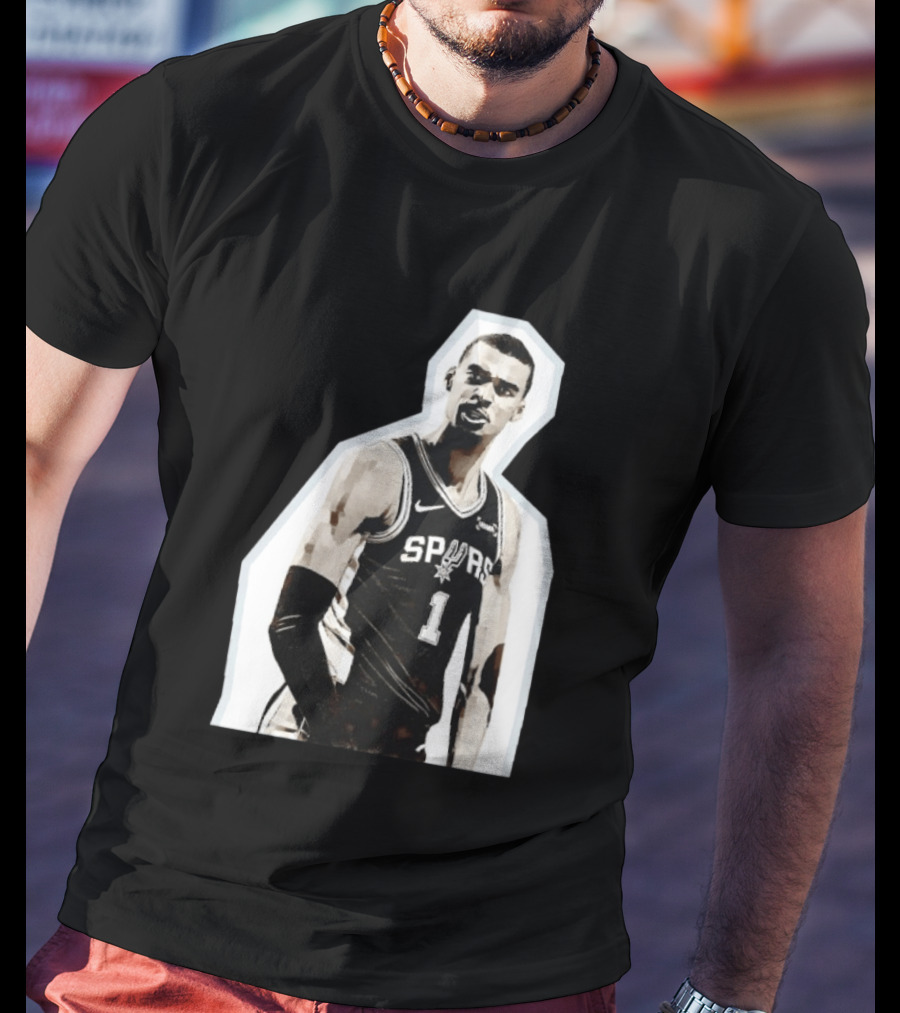 Victor Wembanyama Spurs Number 1 Basketball Jersey T-Shirt