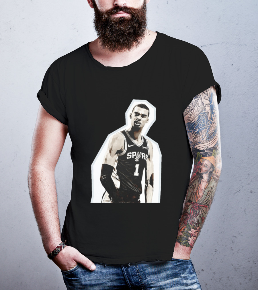 Victor Wembanyama Spurs Number 1 Basketball Jersey T-Shirt