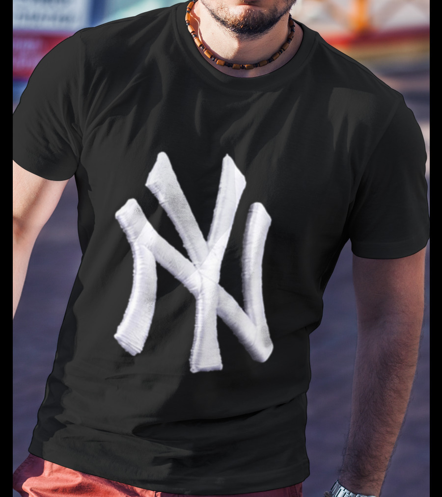 Yankees Inflated Stitch Logo Hat T-Shirt
