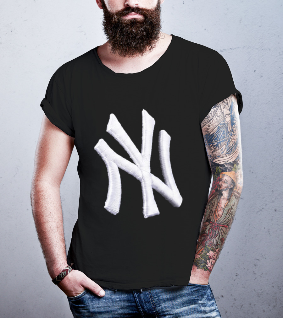 Yankees Inflated Stitch Logo Hat T-Shirt