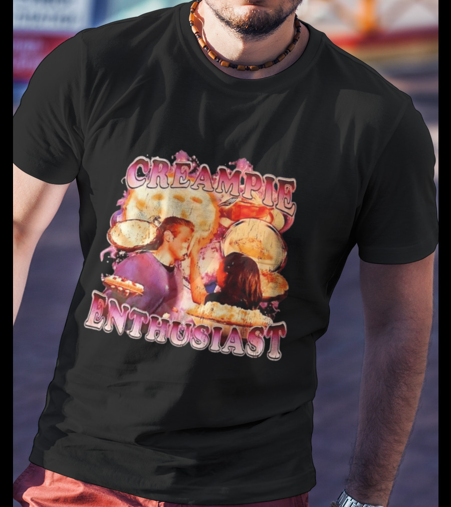 Creampie Enthusiast Dessert Fun Party Humor T-Shirt
