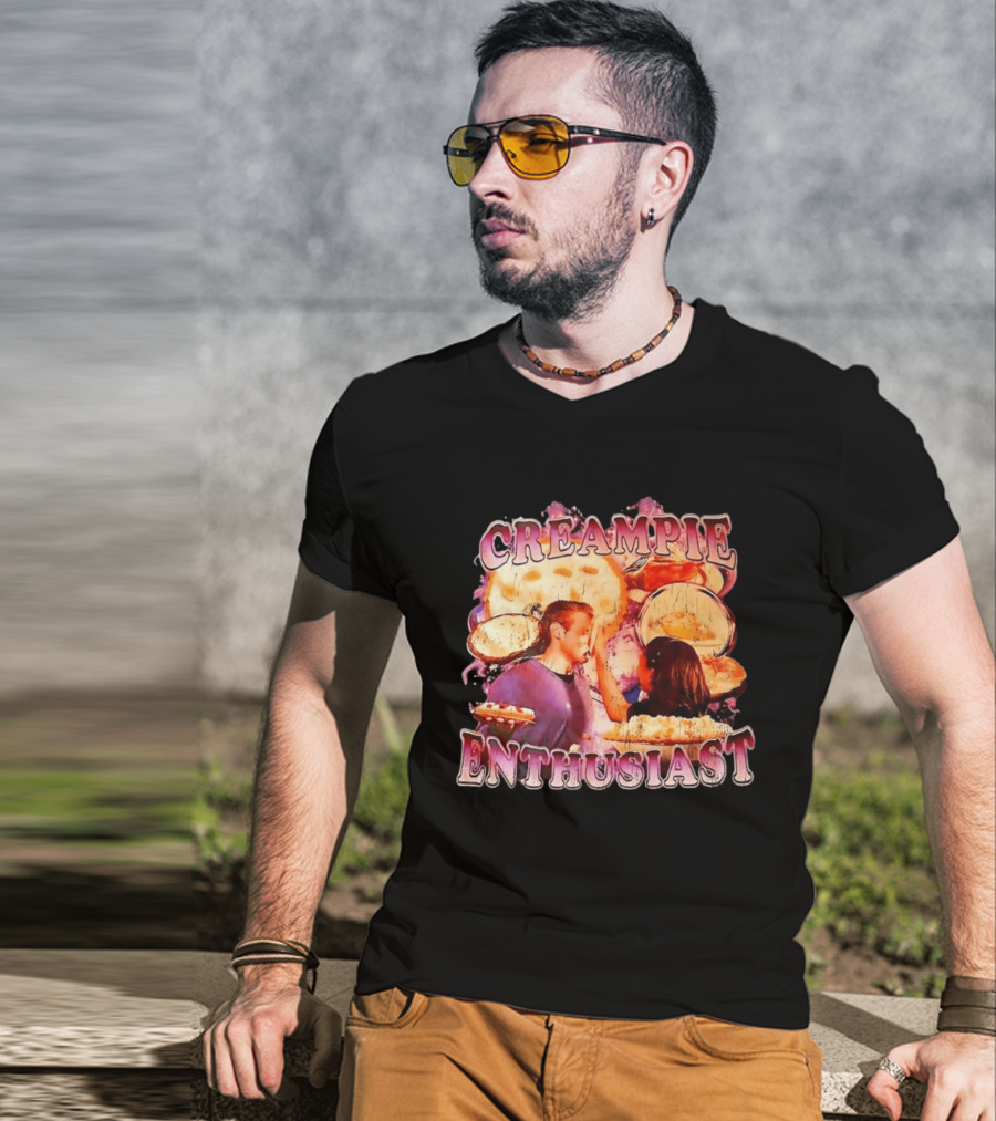 Creampie Enthusiast Dessert Fun Party Humor T-Shirt