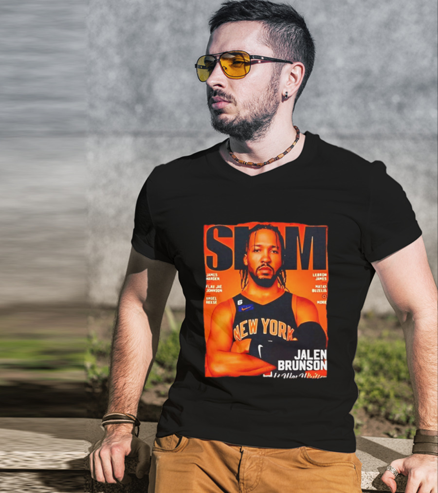 Slam Magazine New York Jalen Brunson Basketball T-Shirt