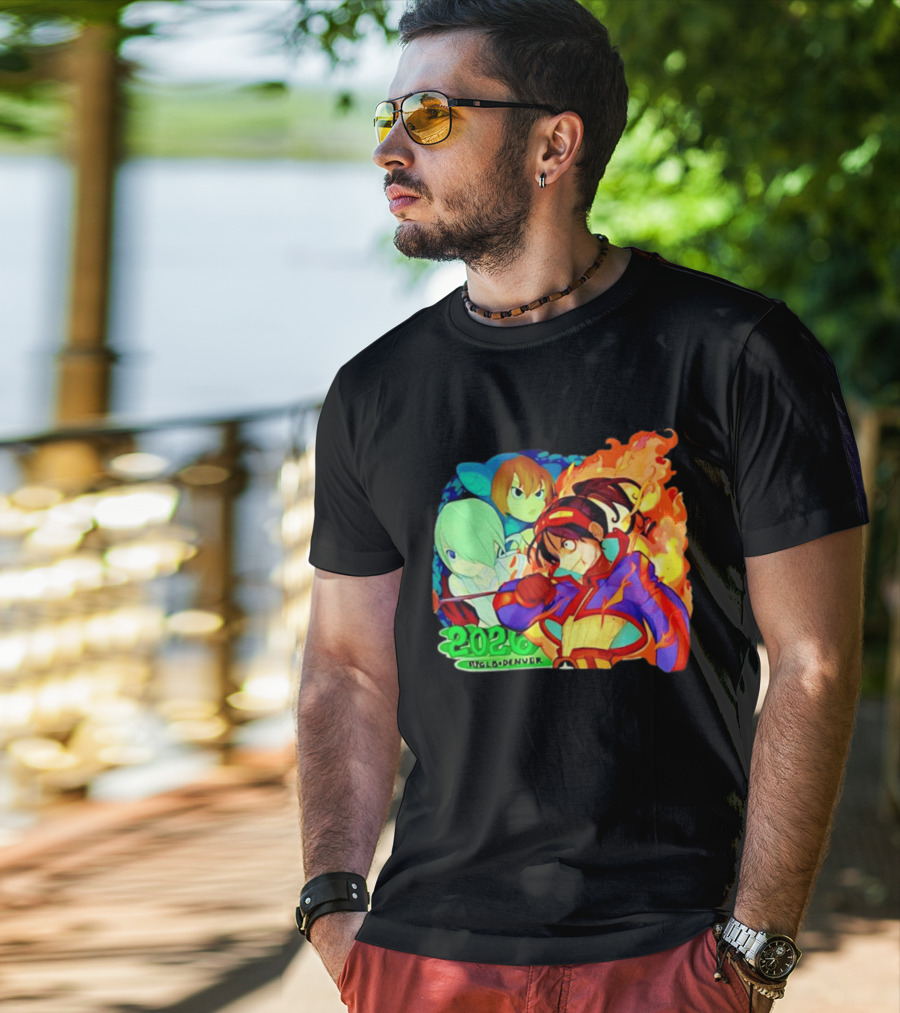 Snake Dragon 2020 Anime Group Denver Flaming Warrior T-Shirt
