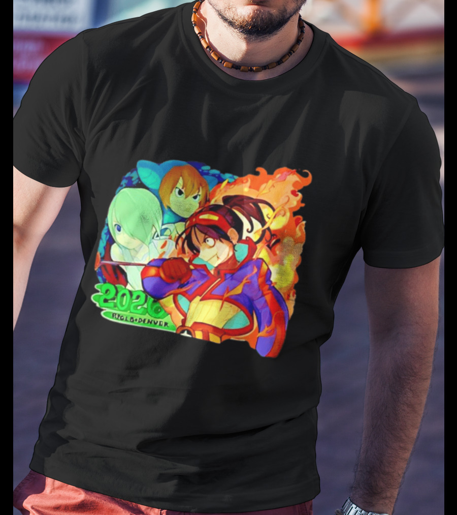 Snake Dragon 2020 Anime Group Denver Flaming Warrior T-Shirt