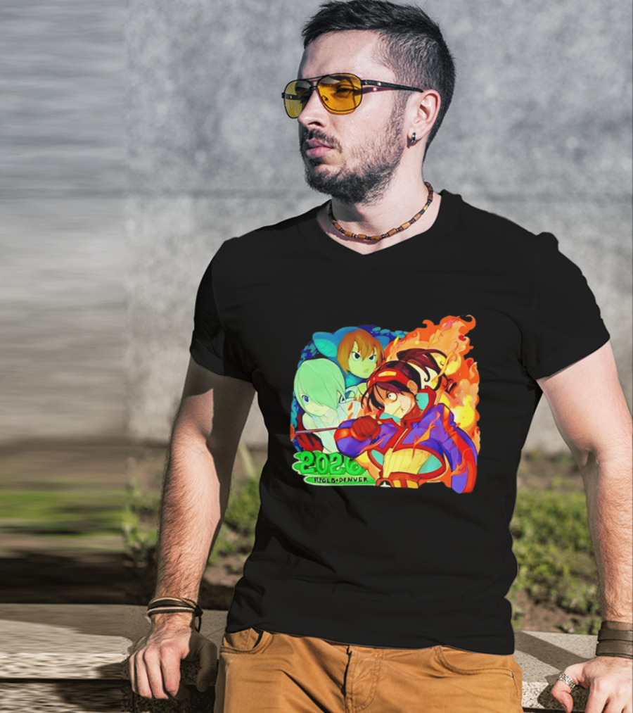 Snake Dragon 2020 Anime Group Denver Flaming Warrior T-Shirt