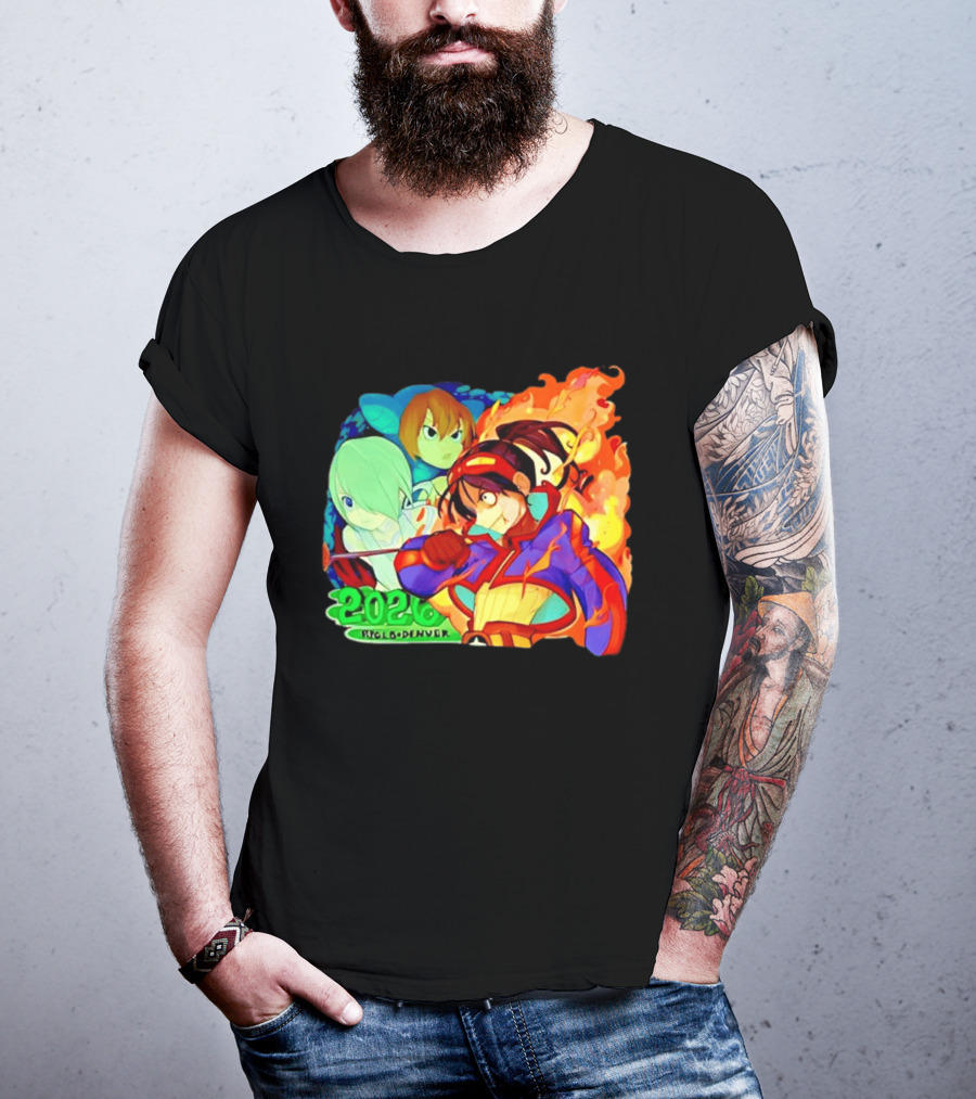 Snake Dragon 2020 Anime Group Denver Flaming Warrior T-Shirt