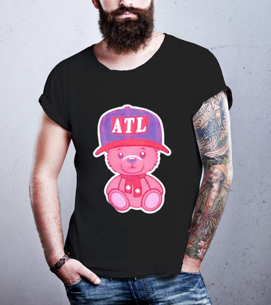 ATL Cap Teddy Bear Atlanta Braves Baseball Scarf T-Shirt
