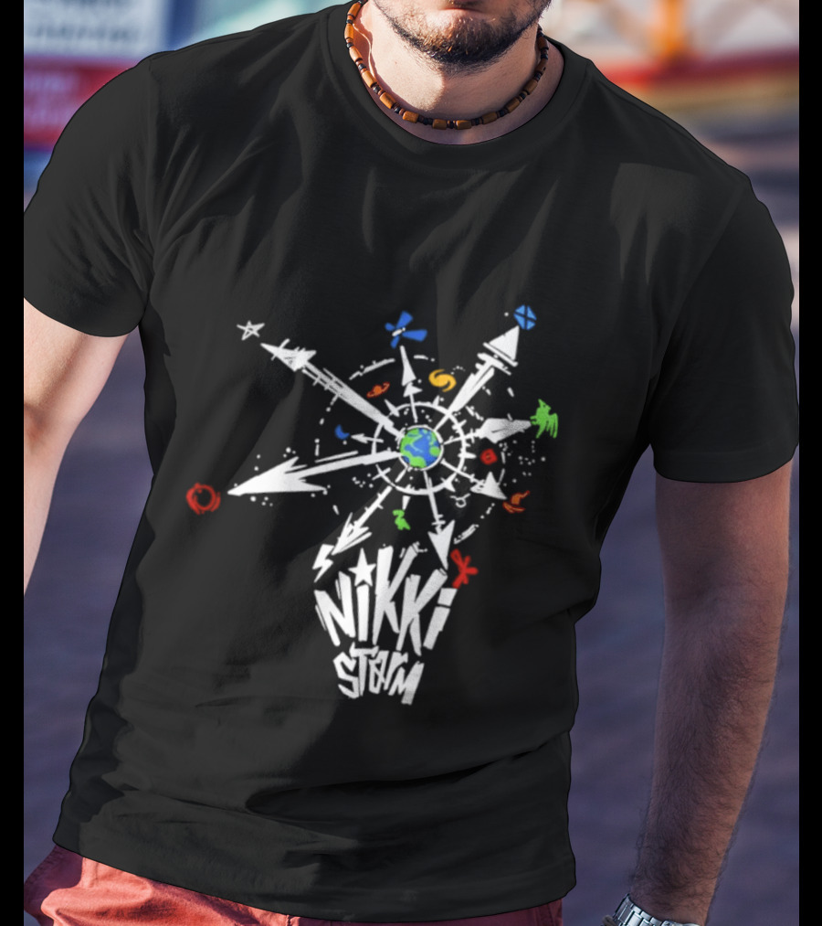 Nikki Storm Multiverse Compass Earth Adventure Multicolor T-Shirt