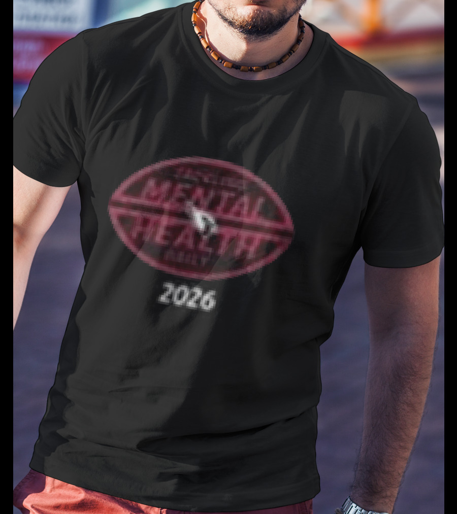 Tackling Mental Health Arizona Cardinals Two Sides Black T-Shirt
