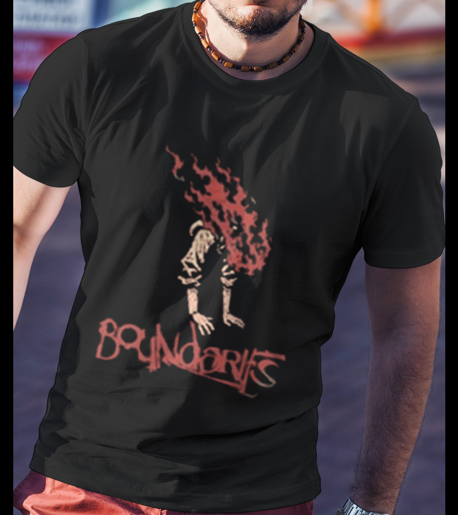 Boundaries Pale Light Demon Flaming Head T-Shirt