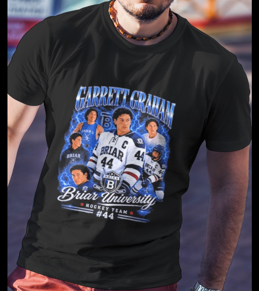 Briar University Garrett Graham 44 Hockey Team Electric Blue T-Shirt