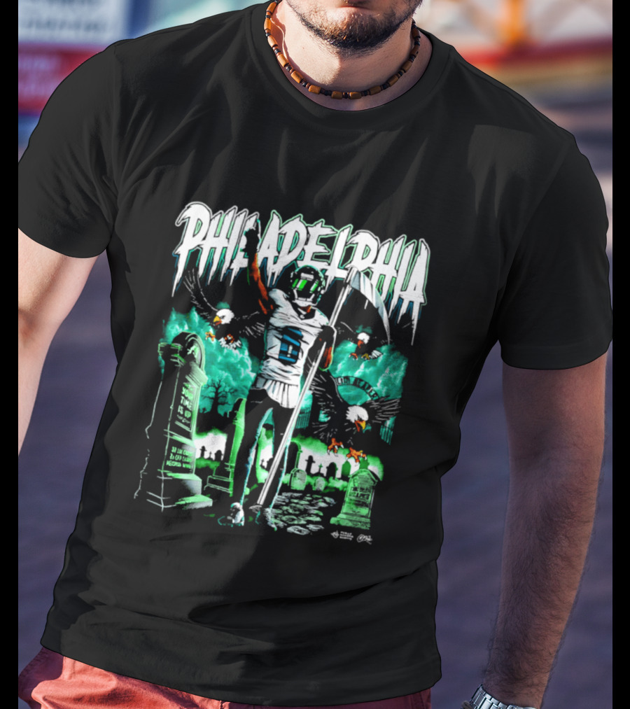 Philadelphia Eagles Smitty Graveyard Death Eagle T-Shirt