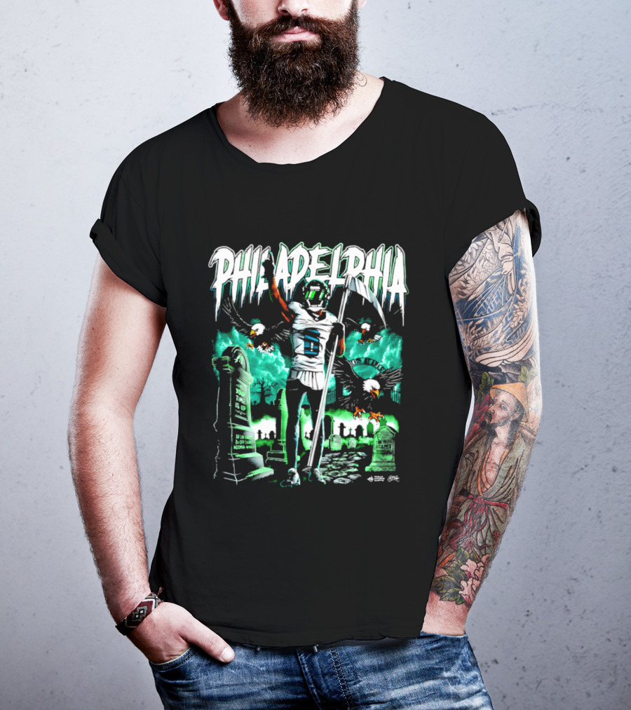 Philadelphia Eagles Smitty Graveyard Death Eagle T-Shirt
